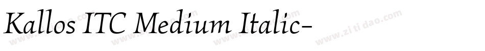 Kallos ITC Medium Italic字体转换